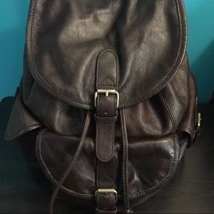 Unisex Leather Backpack